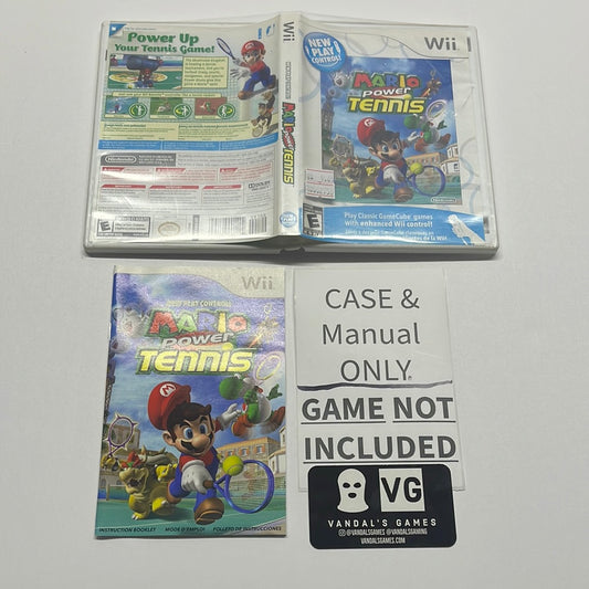 Wii - Mario Power Tennis Nintendo Wii Case & Manual Only NO GAME #2750