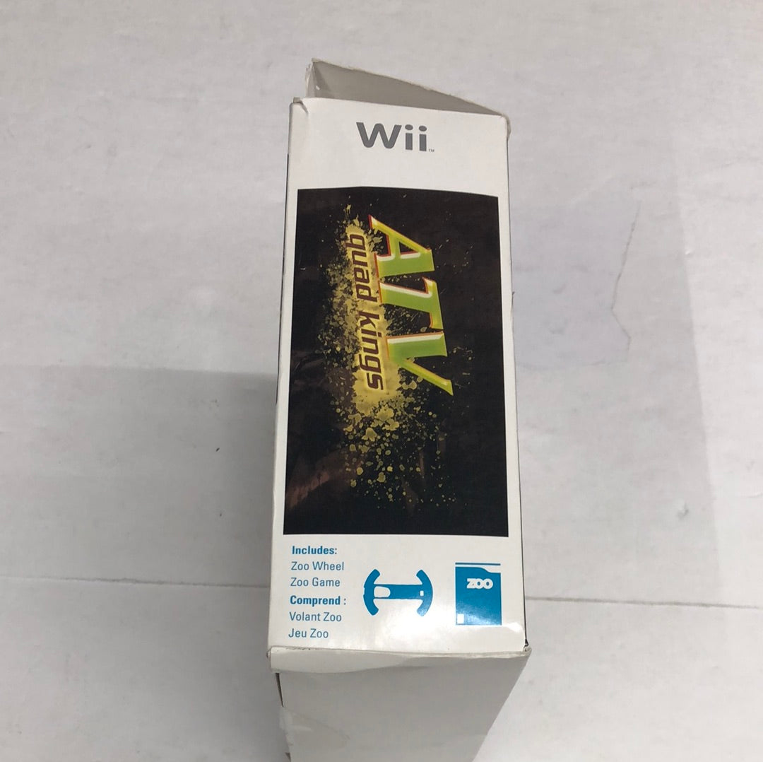 Wii - Atv Quad Kings Steering Wheel Bundle Nintendo Wii Complete #2812