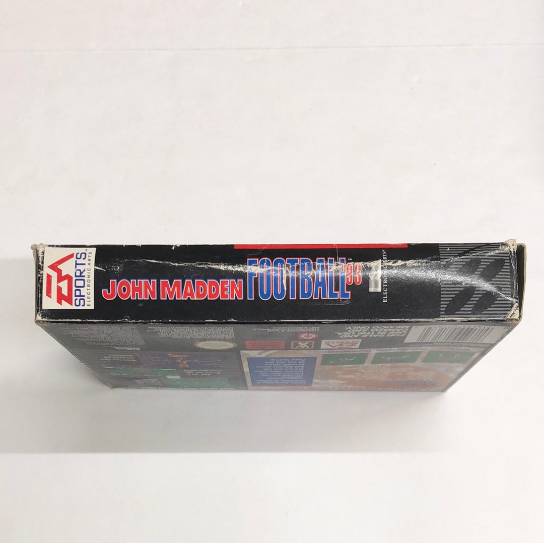 Snes - John Madden Football 93 Super Nintendo Complete #2696