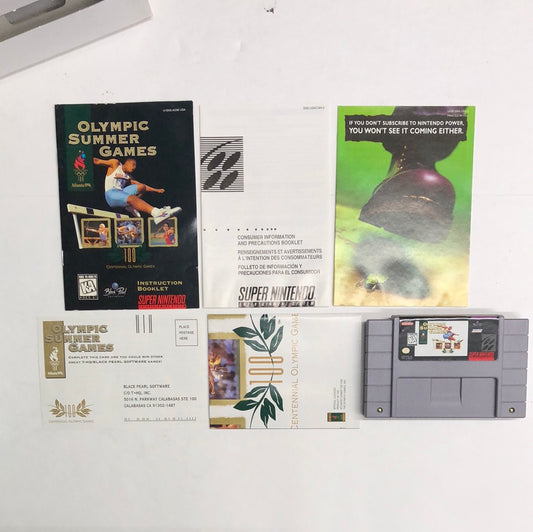 Snes - Olympic Summer Games Super Nintendo Complete #2696