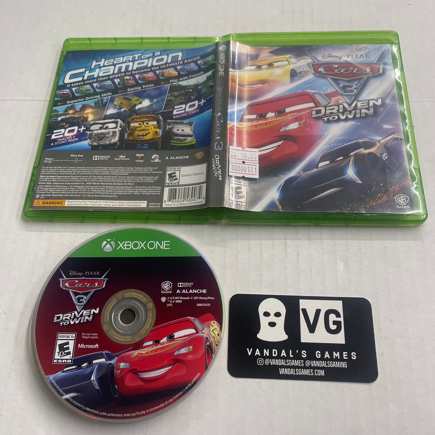 Xbox One - Cars 3 Driven to Win Microsoft Xbox One W/ Case #111