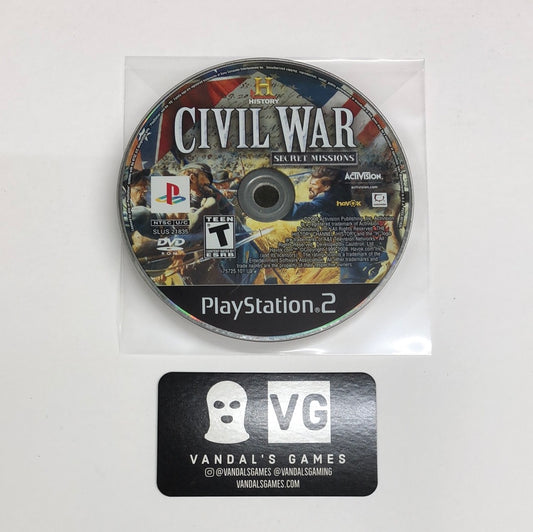 Ps2 - History Civil War Secret Missions Sony PlayStation 2 Disc Only #111