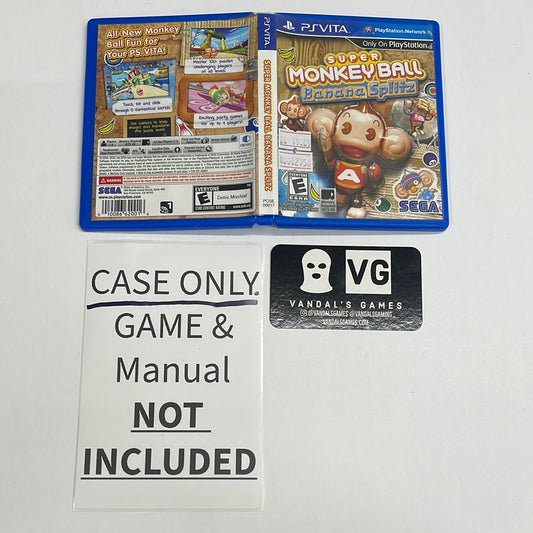 Ps Vita - Super Monkey Ball Banana Splitz Playstation Case ONLY NO GAME #2750