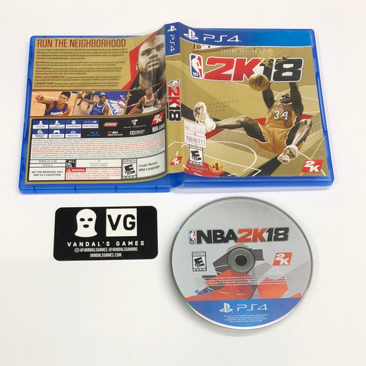 Ps4 - NBA 2k18 Legend Edition Gold No DLC Sony PlayStation 4 W/ Case #111