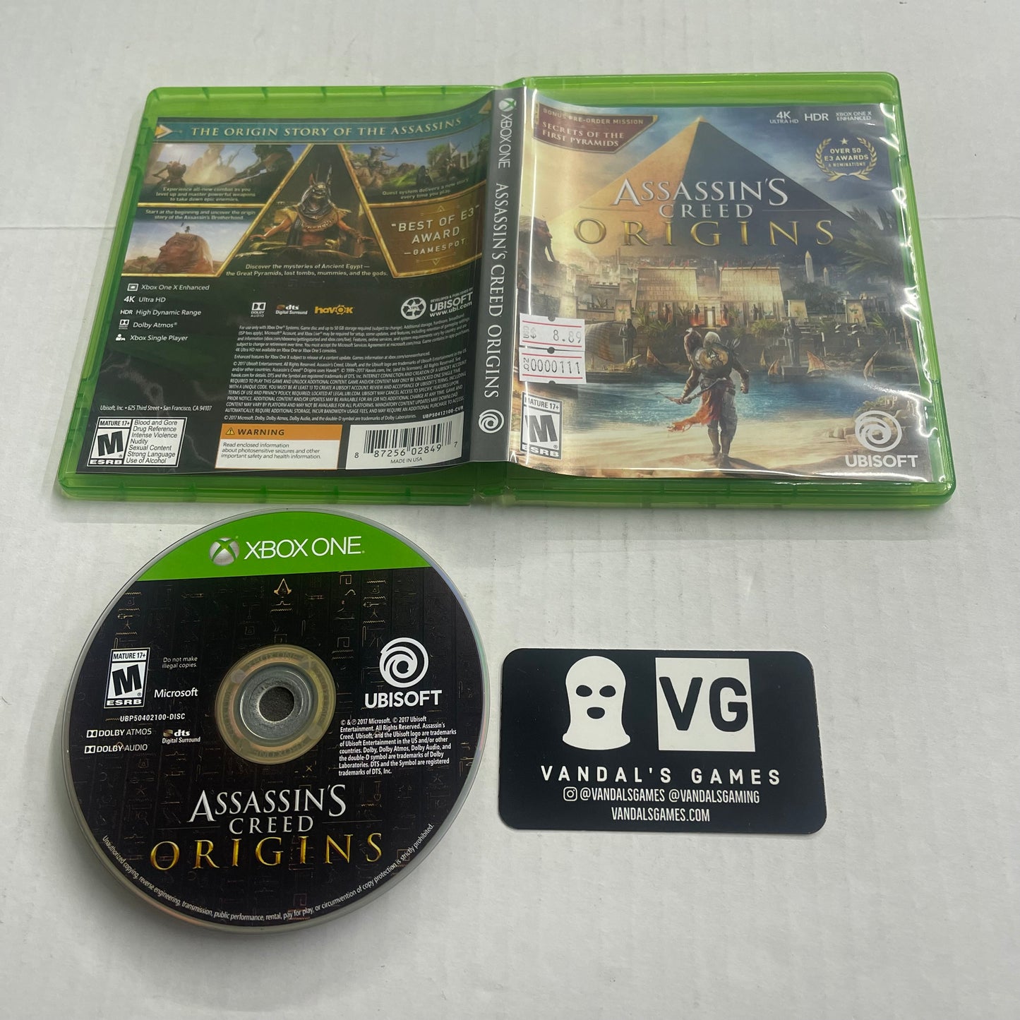 Xbox One - Assassin's Creed Origins Microsoft Xbox One W/ Case #111