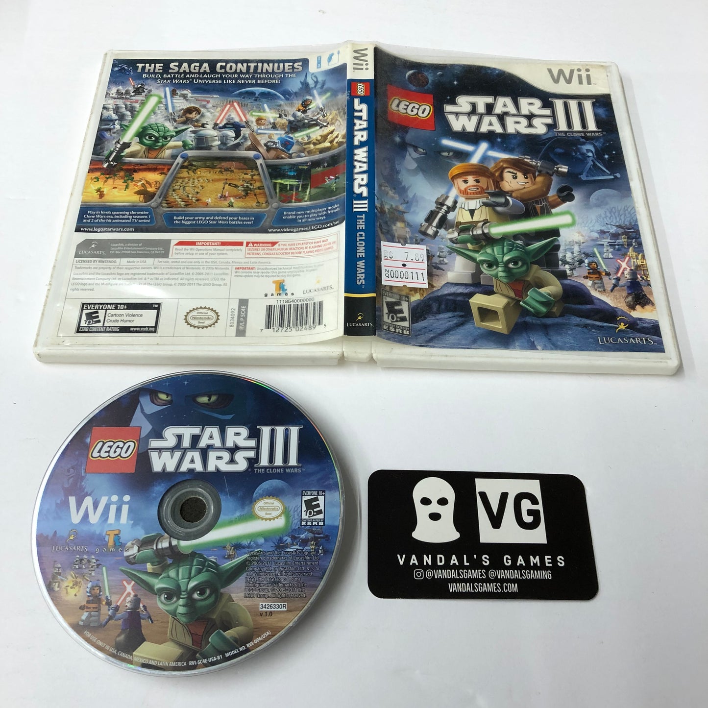 Wii - Lego Star Wars III the Clone Wars Nintendo Wii W/ Case #111