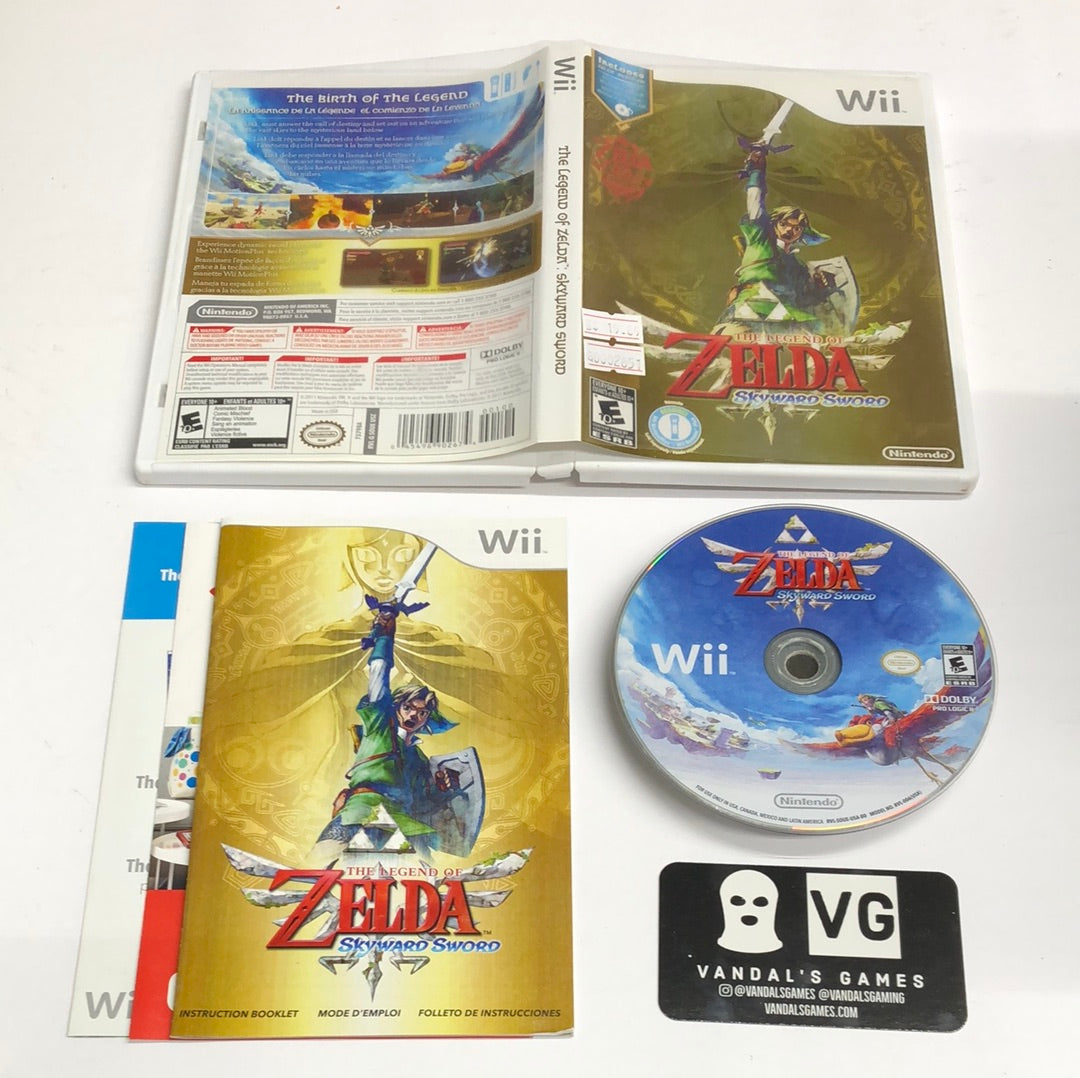 Wii - The Legend of Zelda Skyward Sword Nintendo Complete NO MUSIC CD #2851