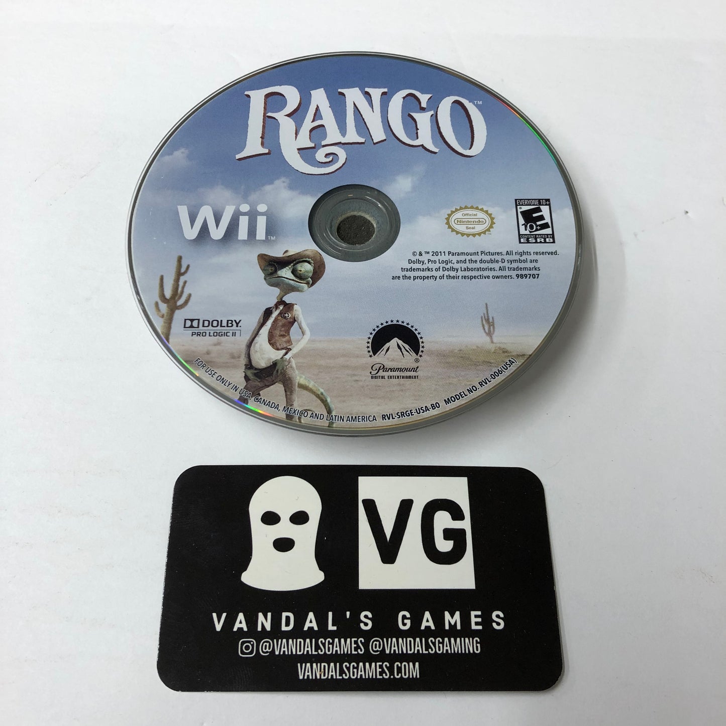 Wii - Rango Nintendo Wii Disc Only #111