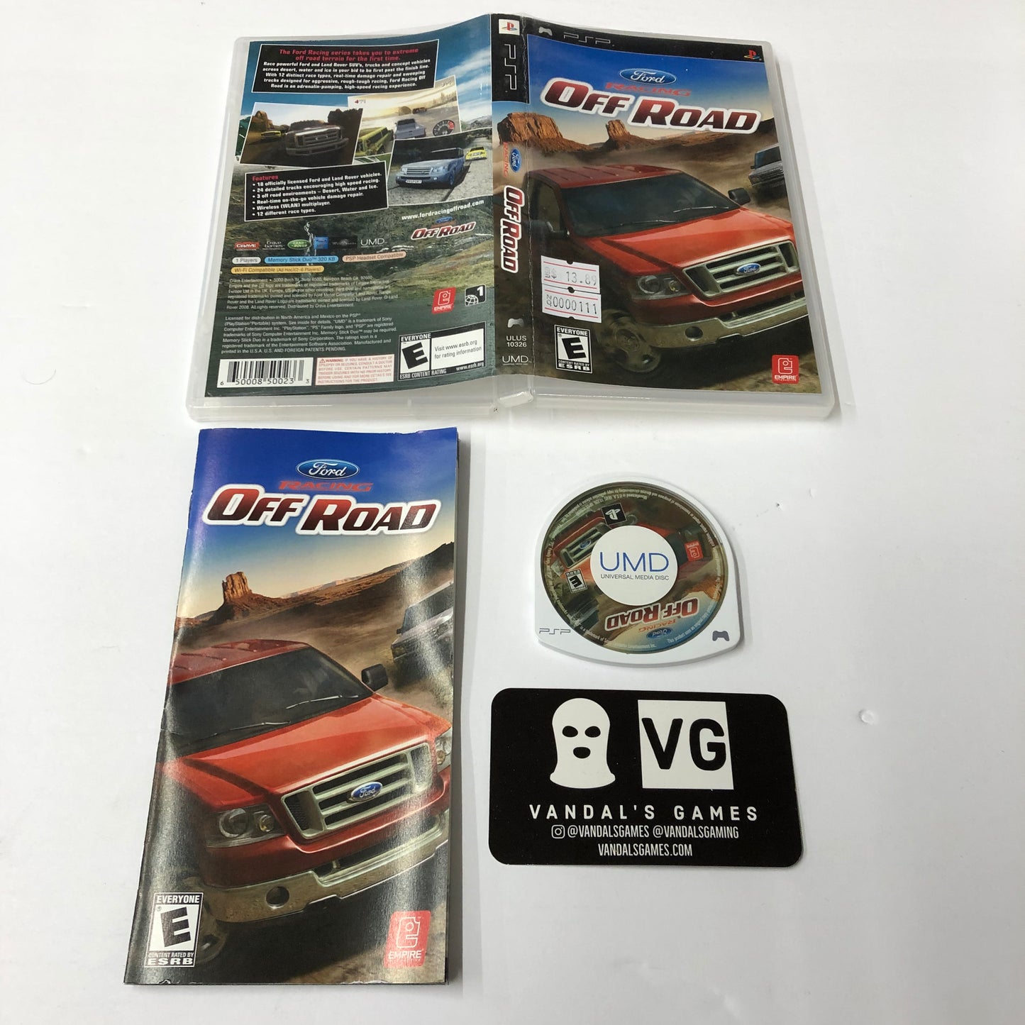 Psp - Ford Racing Off Road Sony PlayStation Portable Complete #111