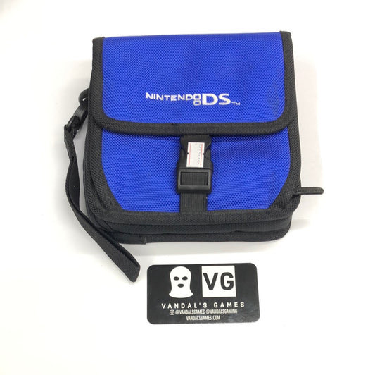 Ds - Blue Carrying Case Only Travel Bag Holds 9 Games and Console #2708