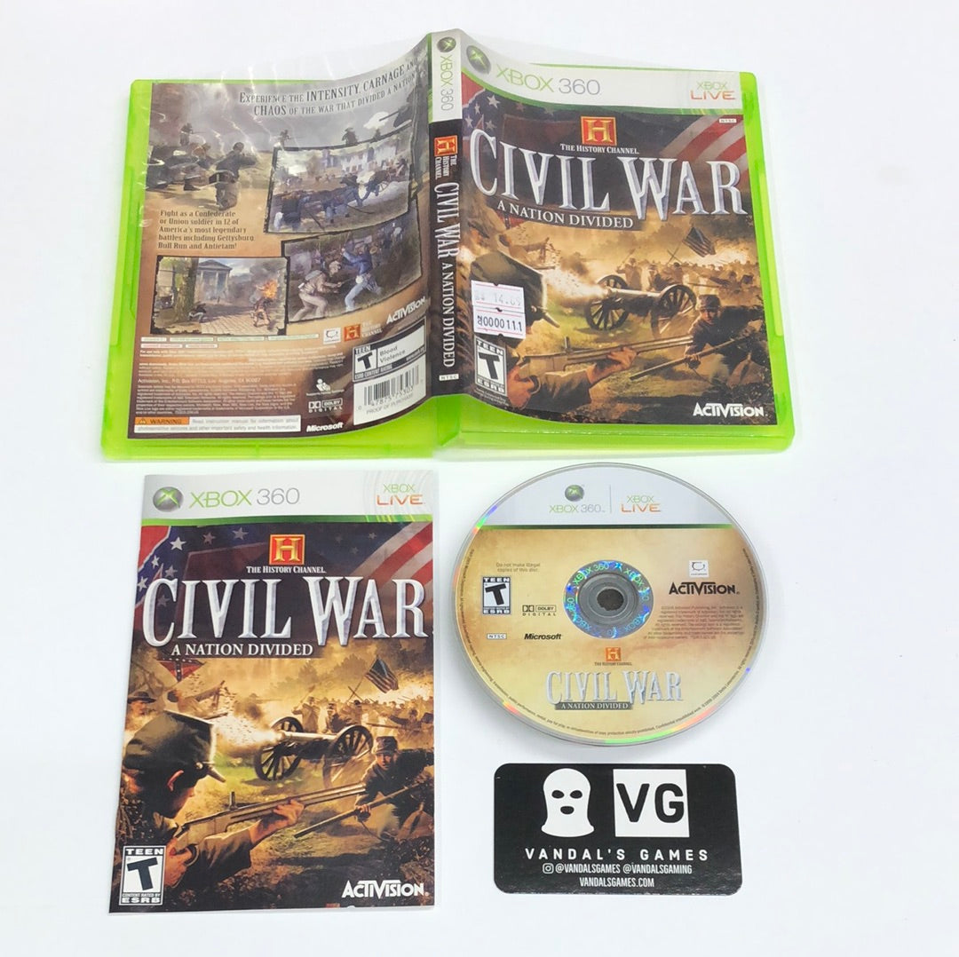 Xbox 360 - History Channel Civil War a Nation divided Microsoft Complete #111