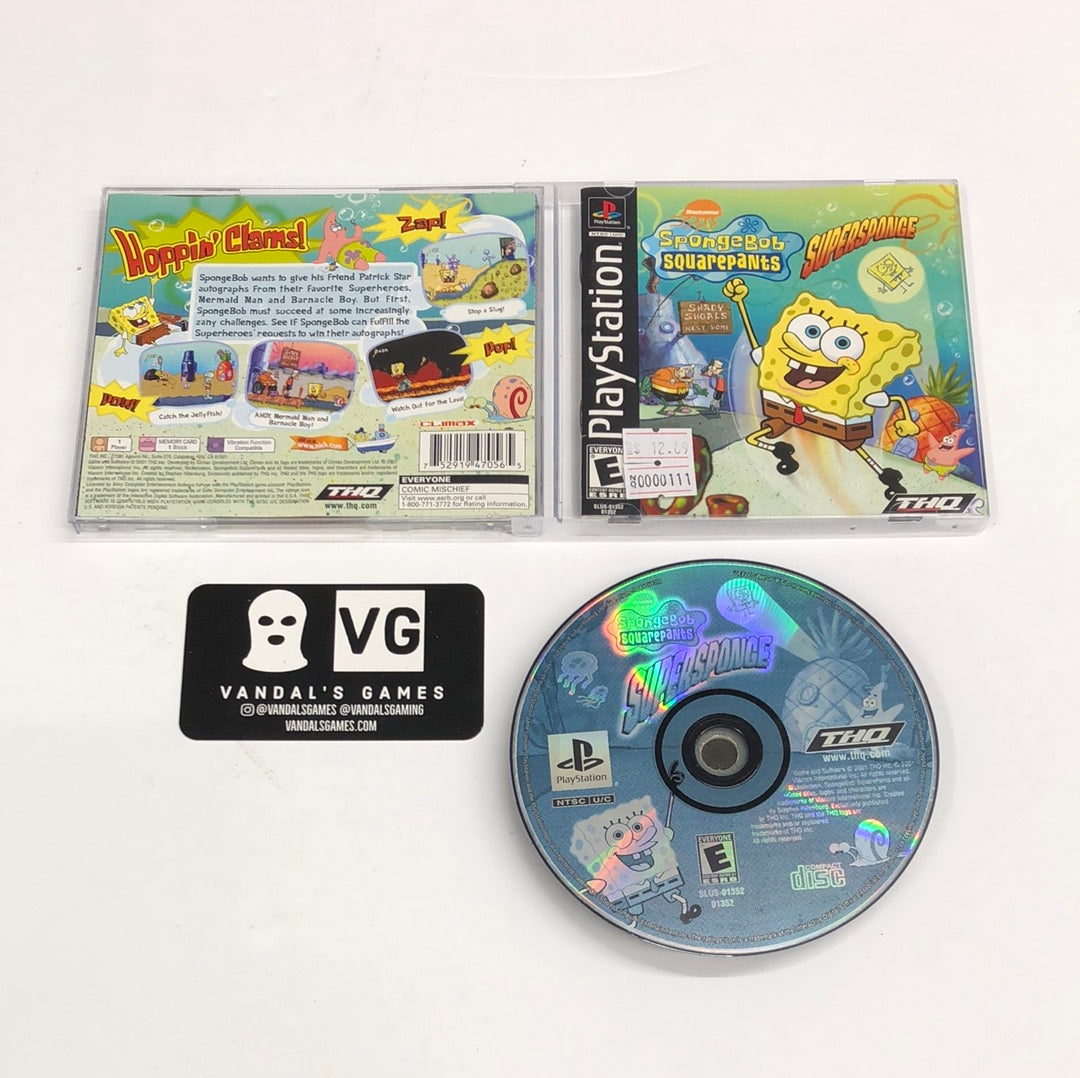 Ps1 - Spongebob Squarepants Supersponge New Case PlayStation 1 Complete #111