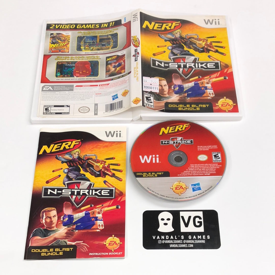 Wii - Nerf N-Strike Double Blast Bundle Nintendo Wii Complete #111