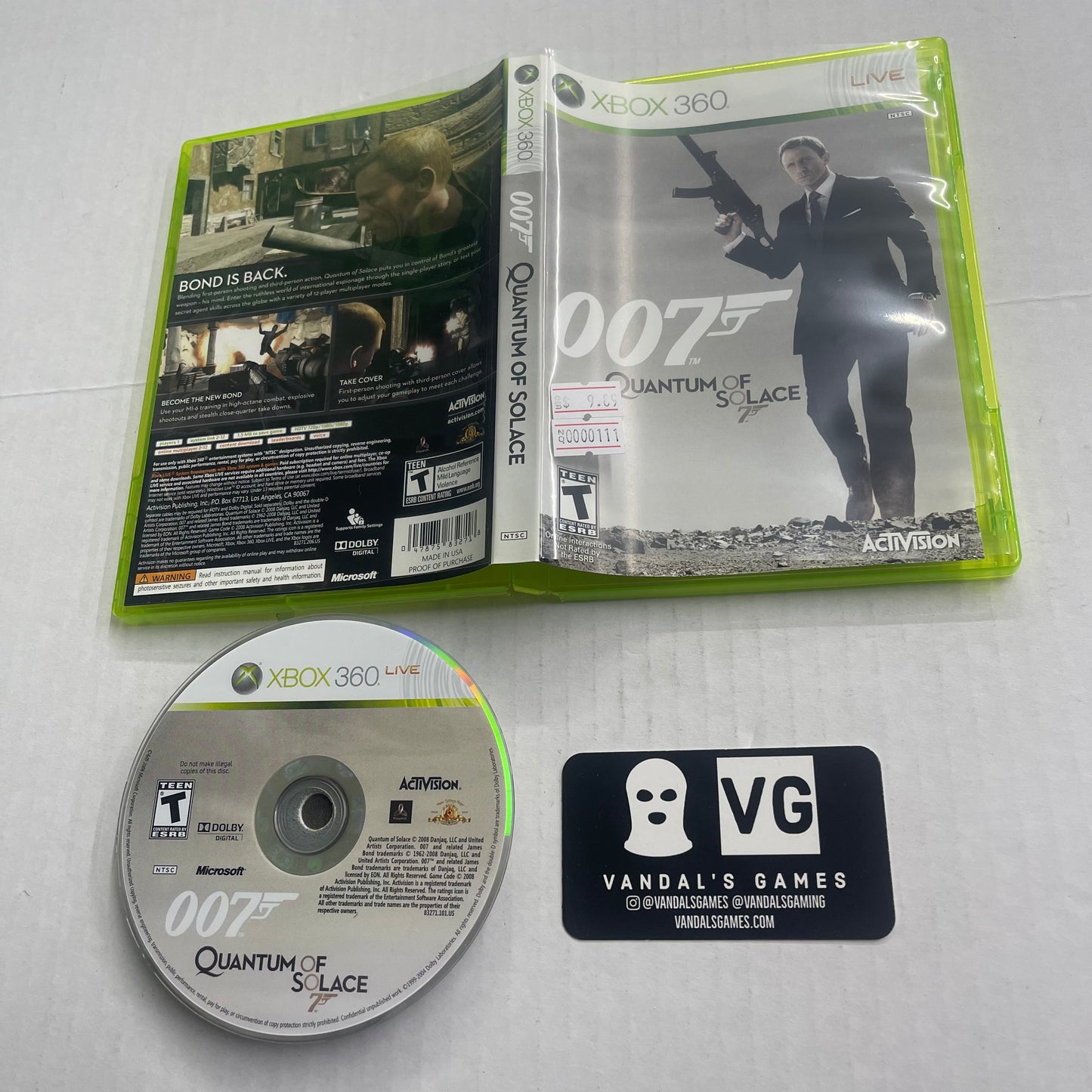 Xbox 360 - 007 Quantum of Solace Microsoft Xbox 360 W/ Case #111