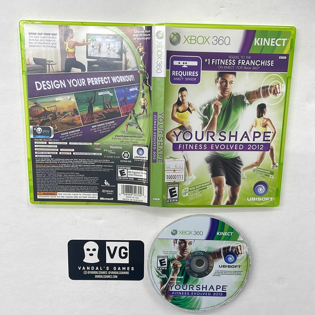 Xbox 360 - Your Shape Fitness Evolved 2012 Microsoft Xbox 360 W/ Case #111