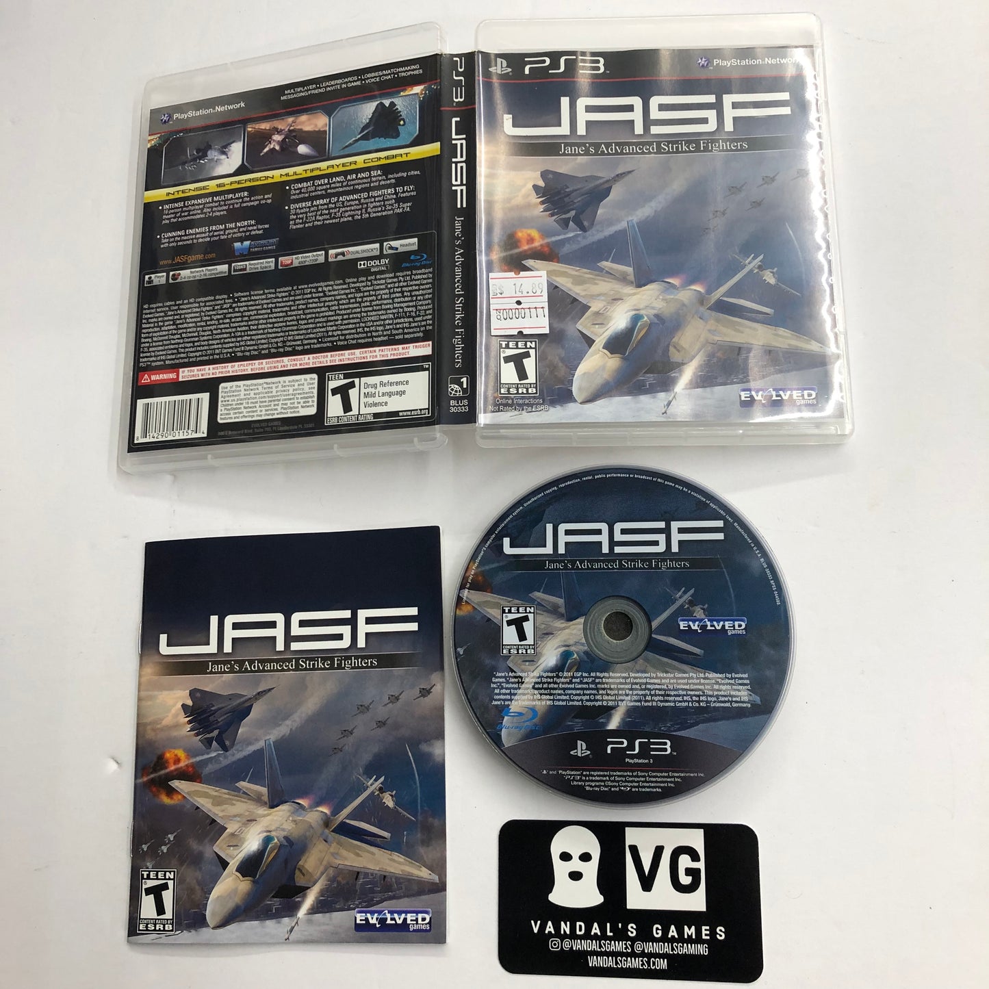 Ps3 - JASF Jane's Advance Strike Fighters Sony PlayStation 3 Complete #111