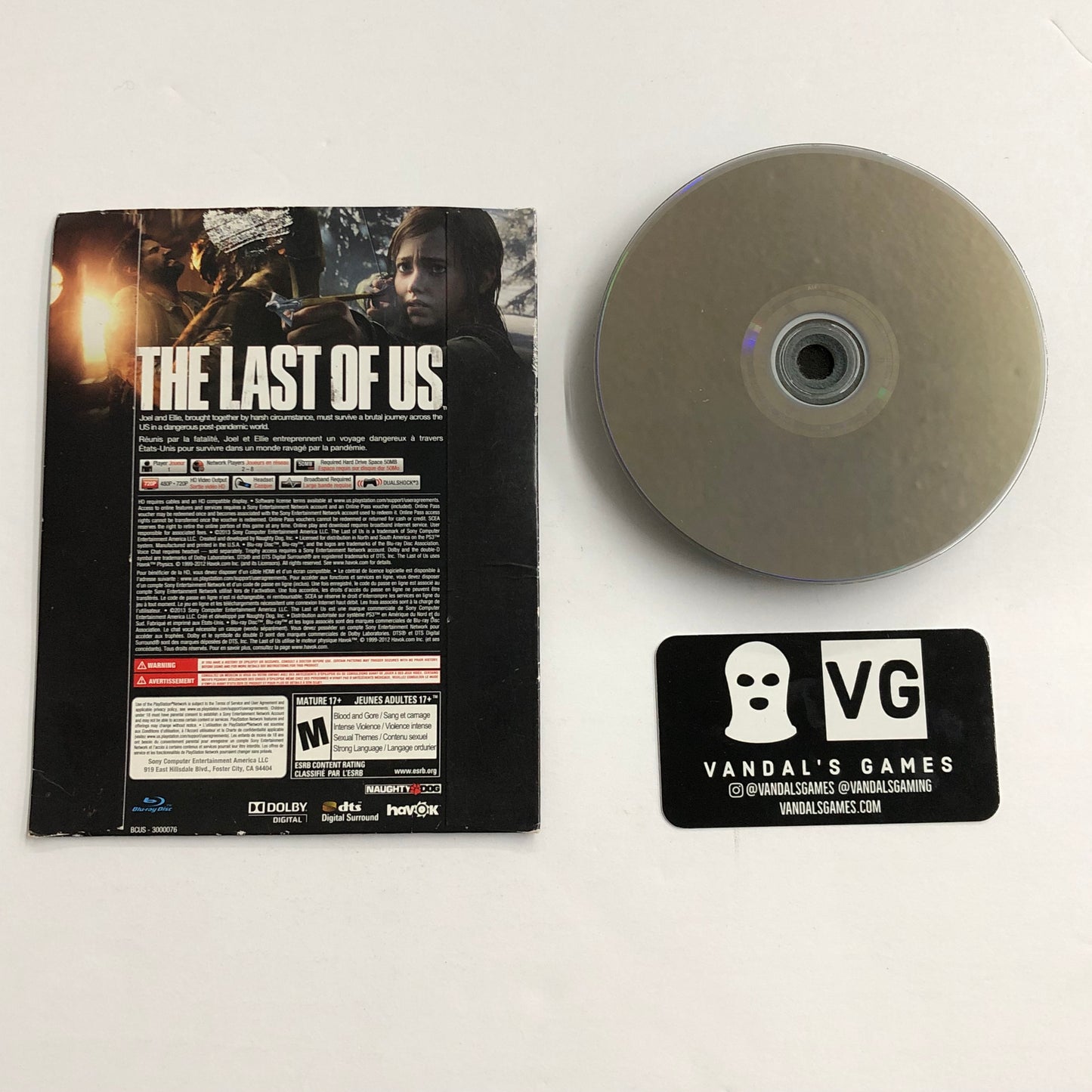 Ps3 - The Last of Us Sony PlayStation 3 W/ Sleeve #2869