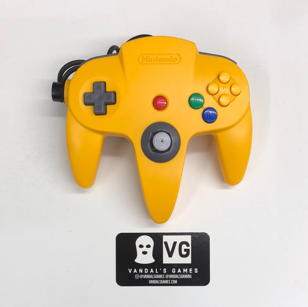 N64 - Controller Yellow OEM Nintendo 64 OEM Stick 8/10+ Tightness #111