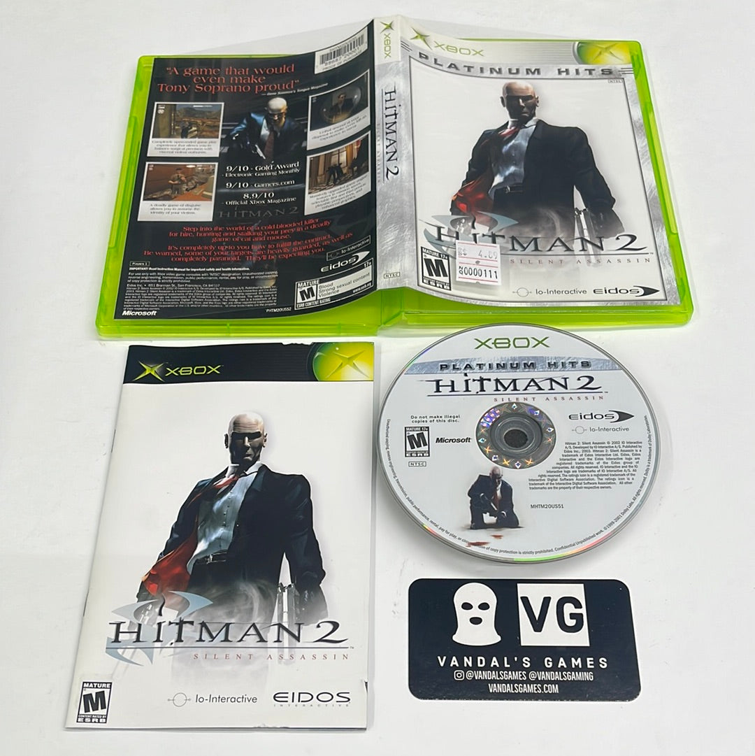Xbox - Hitman 2 Silent Assassin Platinum Hits Microsoft Xbox Complete #111