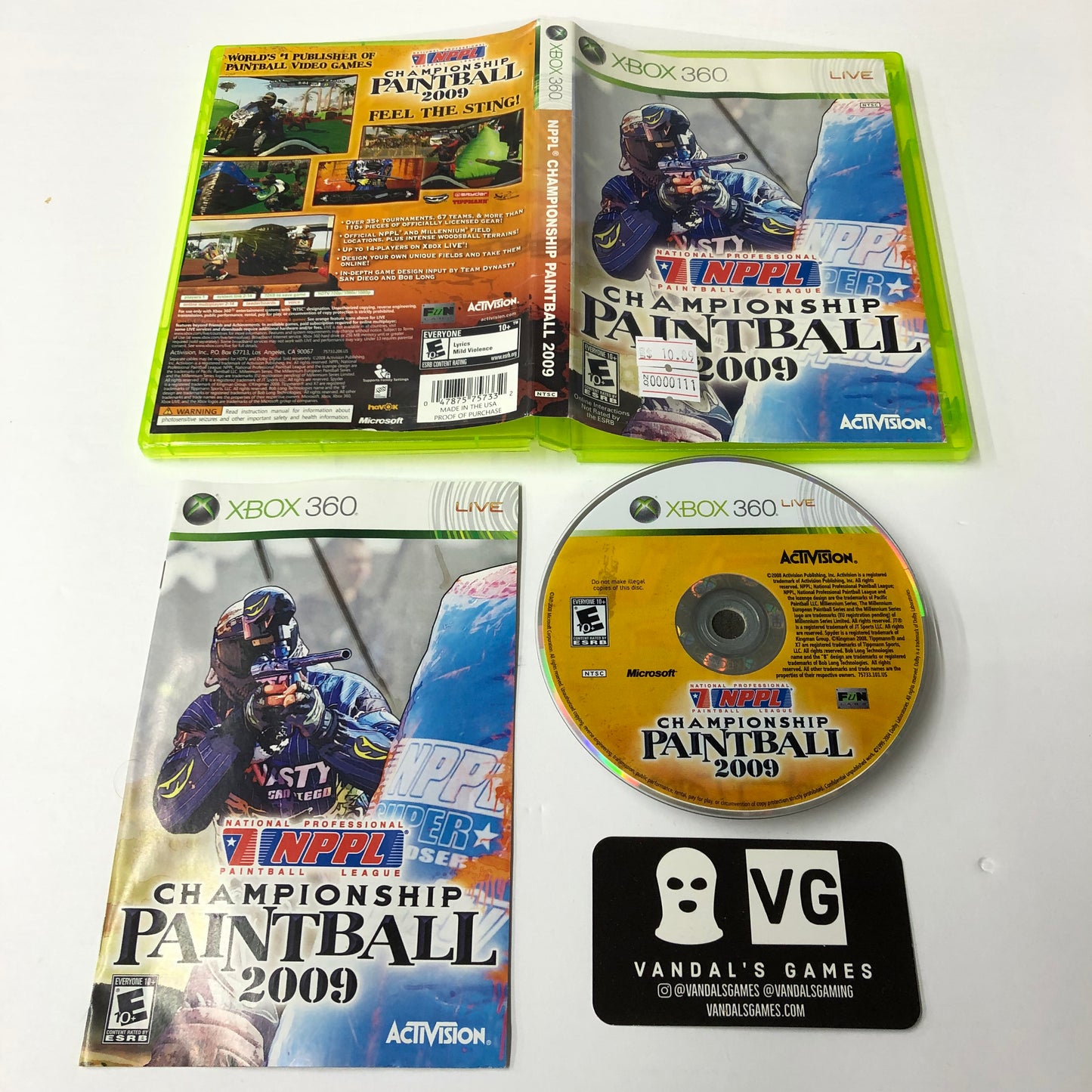 Xbox 360 - NPPL Championship Paintball 2009 Microsoft Xbox 360 Complete #111