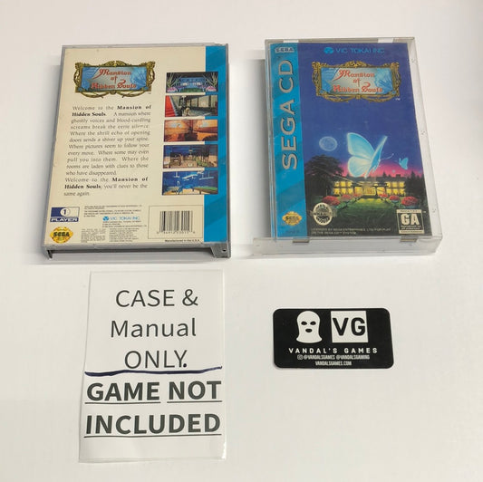 Sega Cd - Mansion of Hidden Souls Case & Manual Only NO GAME #2751