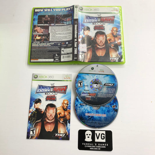 Xbox 360 - WWE Smackdown Vs Raw 2008 Microsoft Xbox 360 Complete #2882