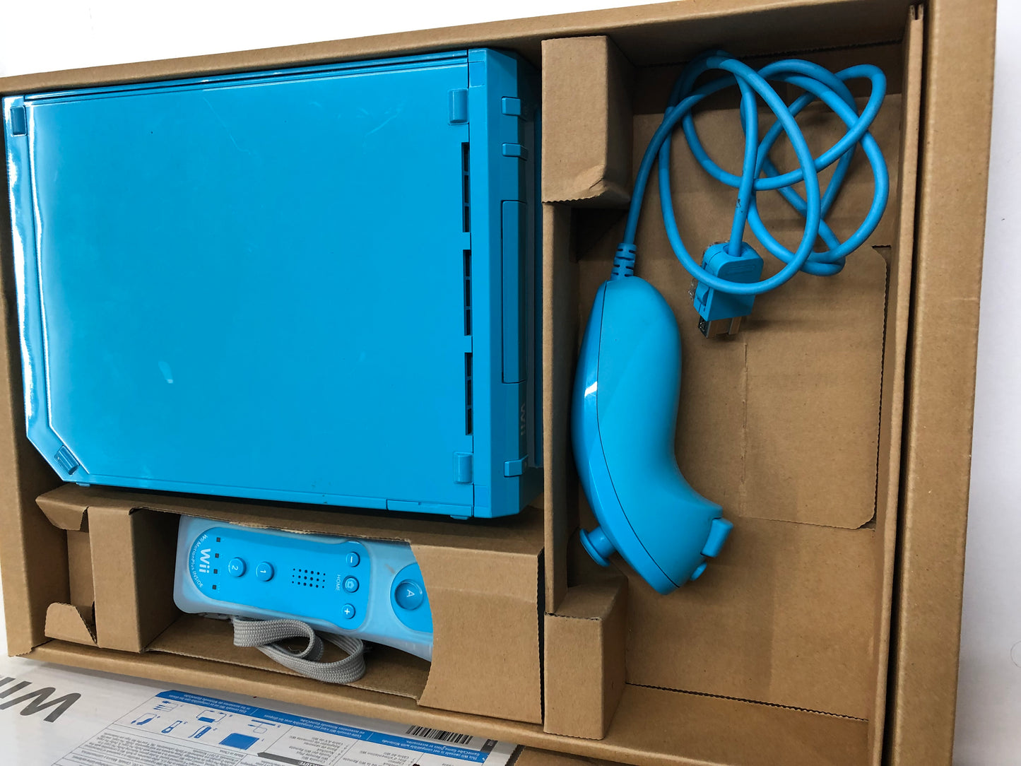 Wii - Console Blue Nintendo Wii Complete in Box W/ Game Tested #2879