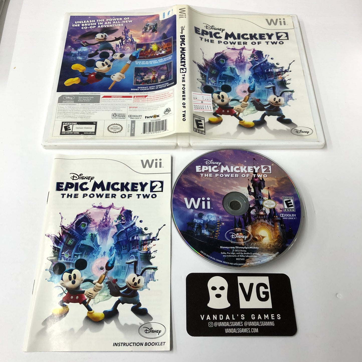 Wii - Epic Mickey 2 The Power of Two Nintendo Wii Complete #111