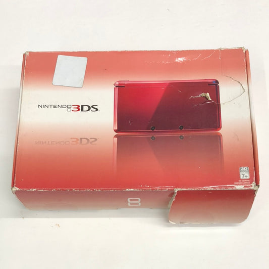 3ds - Console Box & Inserts Fame Red Nintendo 3ds No Console #2453