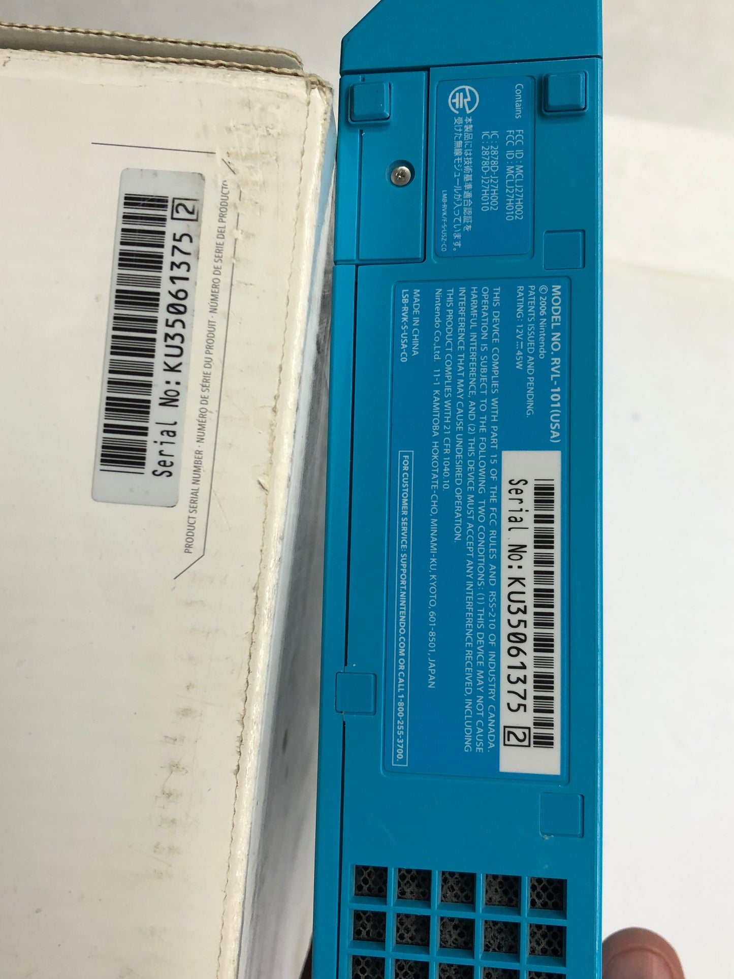 Wii - Console Blue Nintendo Wii Complete in Box W/ Game Tested #2879