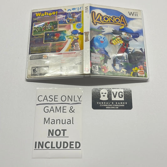 Wii - Klonoa Nintendo Wii Case Only NO GAME #2750