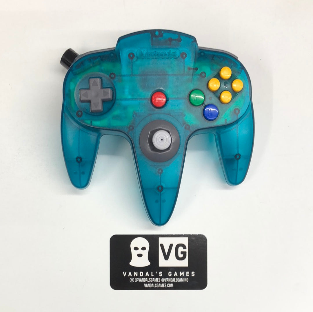 N64 - Controller Ice Blue OEM Nintendo 64 OEM Stick 8/10+ Tightness #111