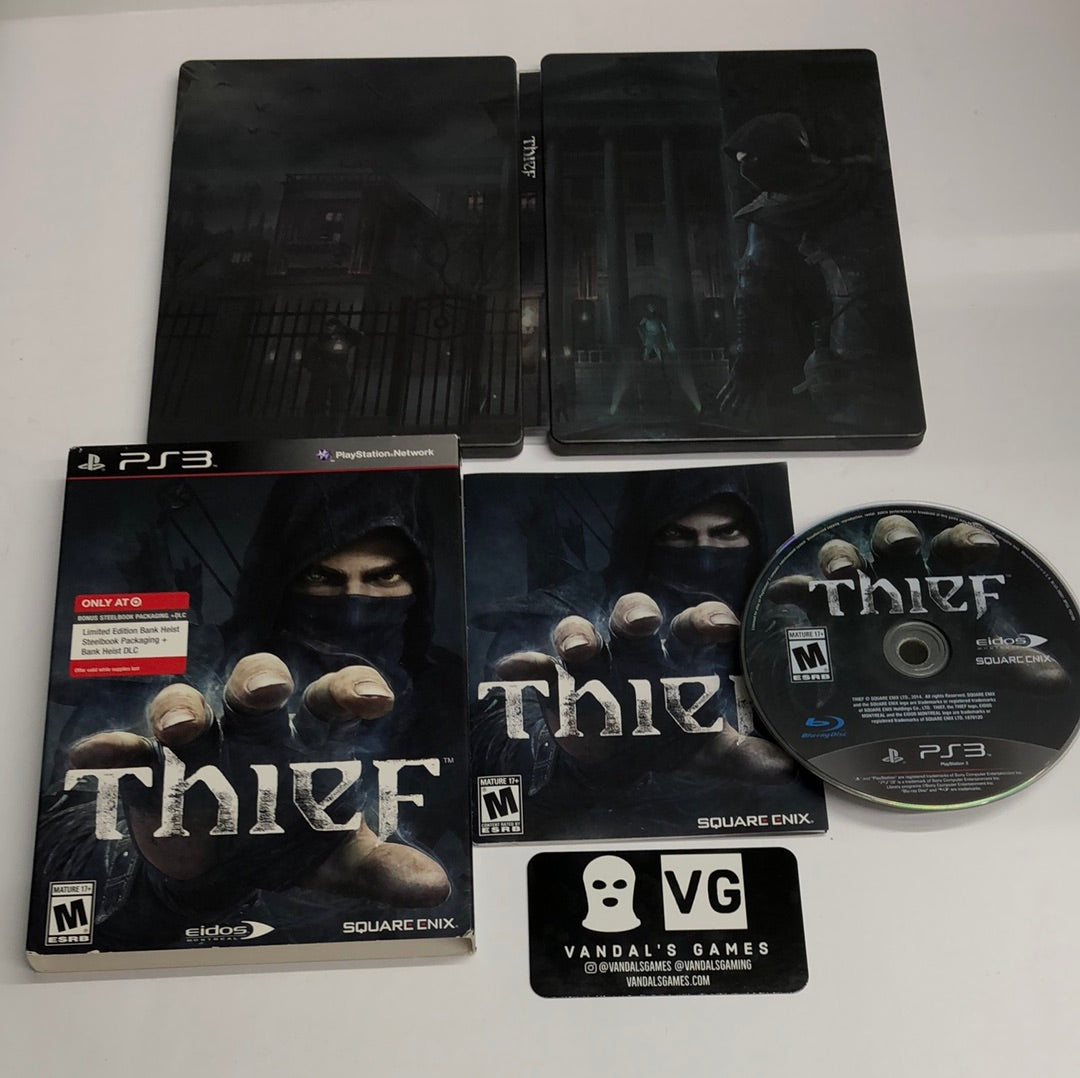 Ps3 - Thief Steelbook Edition No Bank Heist DLC Sony PlayStation 3 Complete #2850