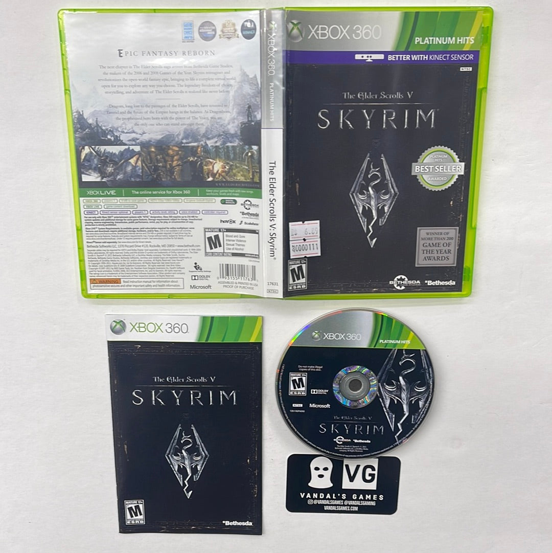 Xbox 360 - The Elder Scrolls V Skyrim Platinum Hits Microsoft Complete #111