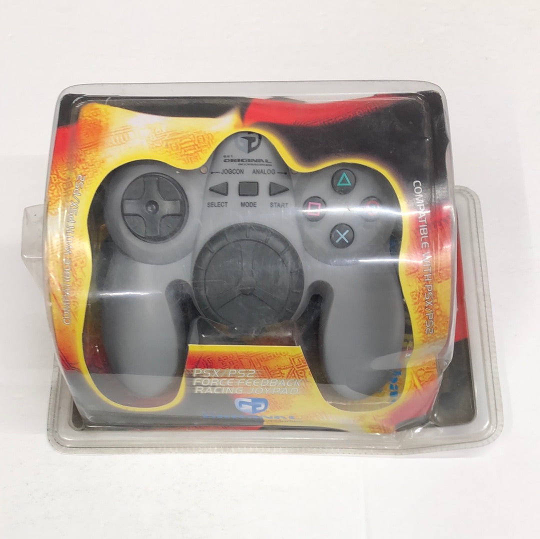 Ps2 - Force Feedback Racing Joypad Steering Controller PlayStation 1 2 Ps1 New #2316