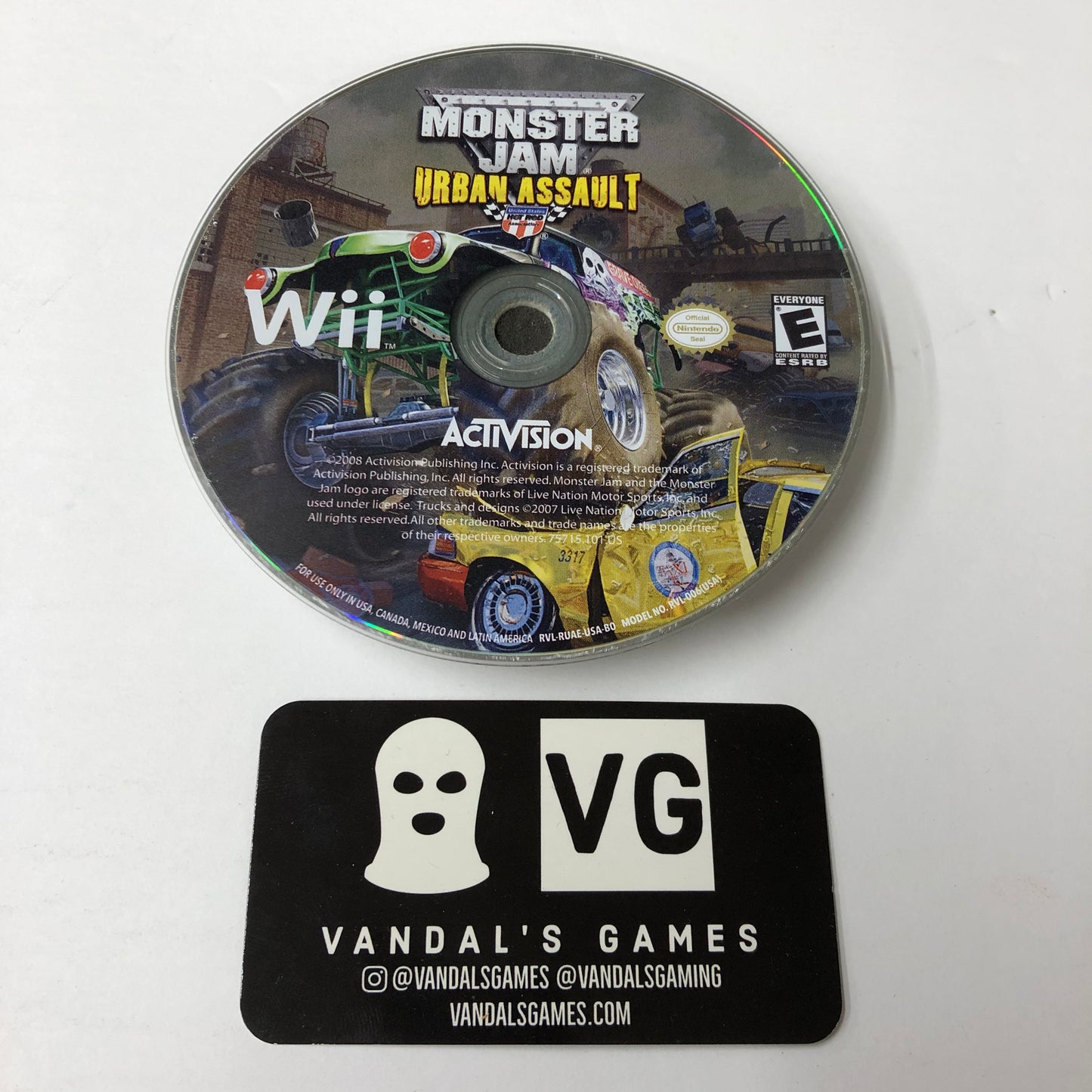 Wii - Monster Jam Urban Assault Nintendo Wii Disc Only #111