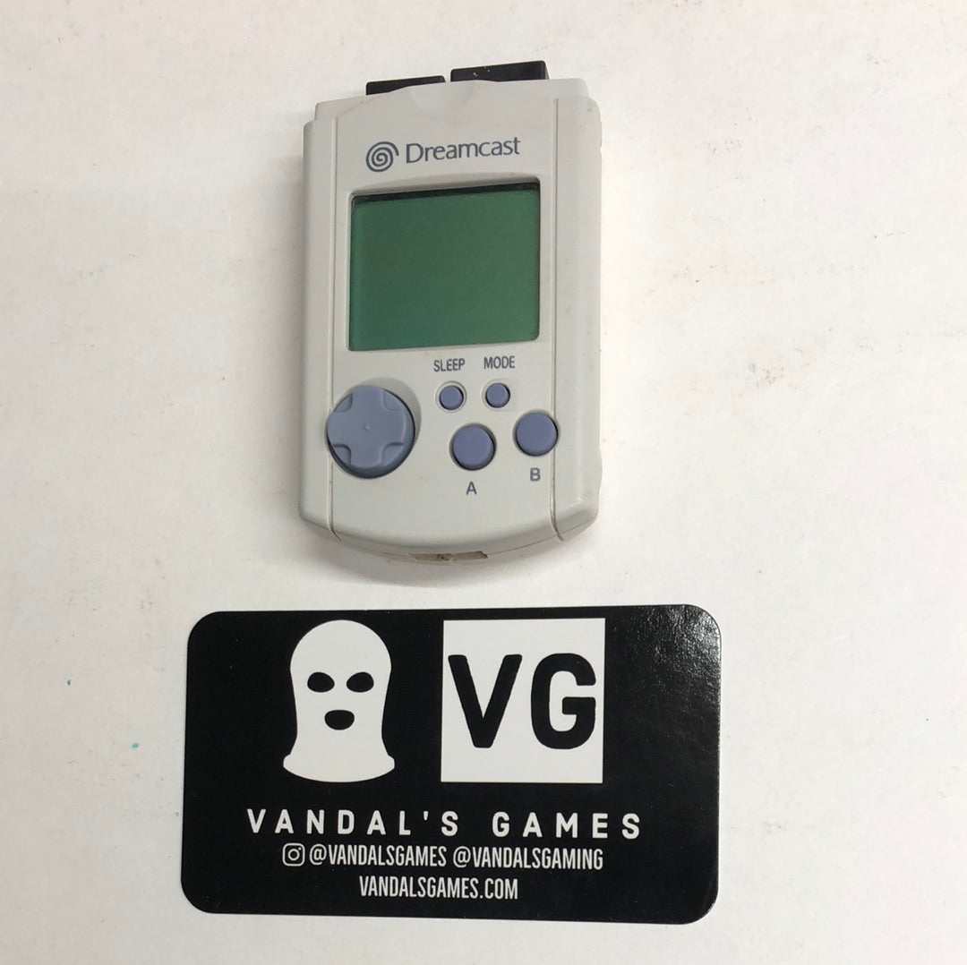 Dreamcast - VMU White Sega Visual Memory Unit W/ New Batteries Tested #111