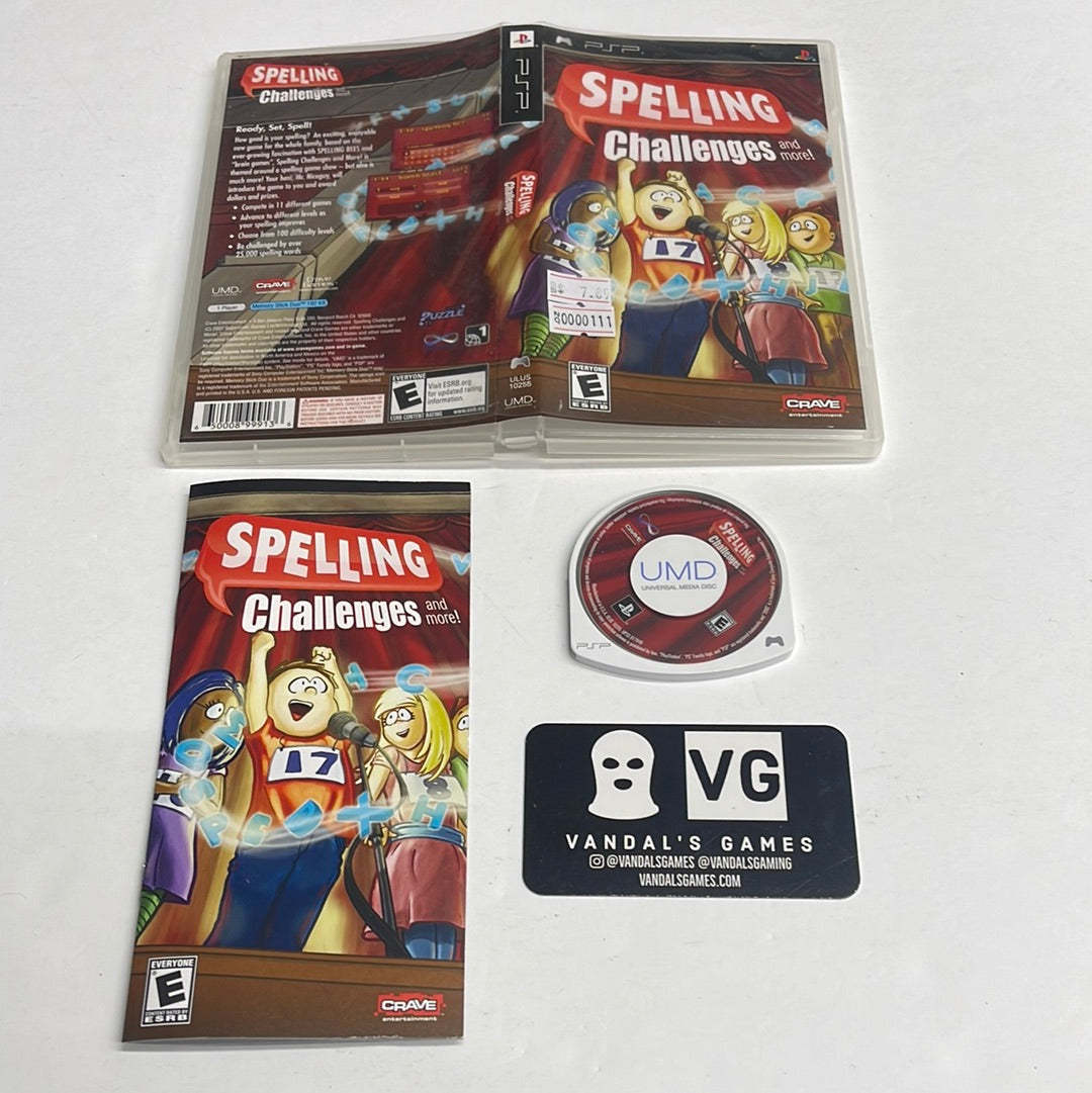 Psp - Spelling Challenges and More! Sony PlayStation Portable Complete #111