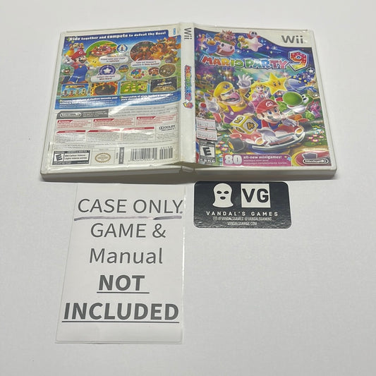 Wii - Mario Party 9 Nintendo Wii Case Only NO GAME #2750