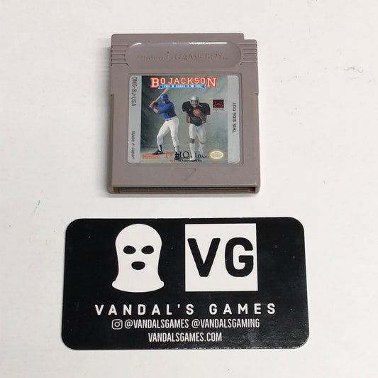 GB - Bo Jackson Two Games in One Nintendo Gameboy Cart Only #111