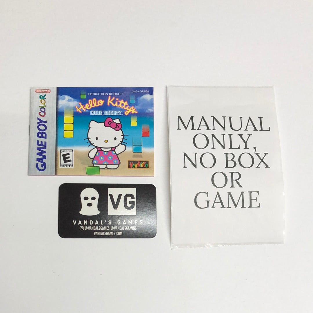GBC - Hello Kitty Cube Frenzy Nintendo Gameboy Color Manual Only #1994