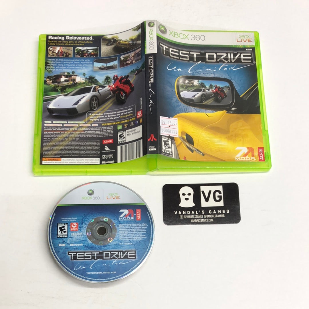 Xbox 360 - Test Drive Unlimited Microsoft XBox 360 W/ Case #111