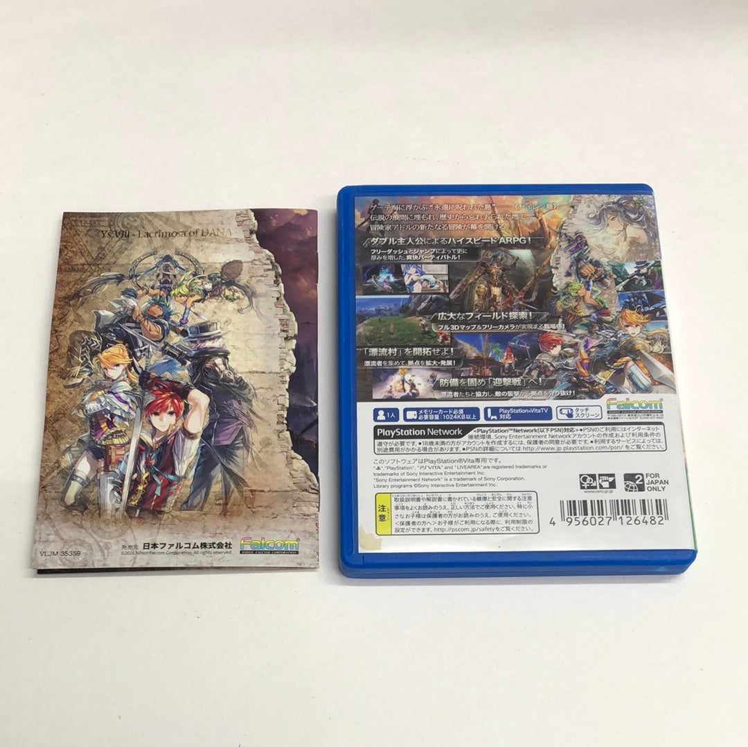 Ps Vita - Y's VIII Lacrimosa of Dana Sony PlayStation Vita OEM Japan Case Only #2096