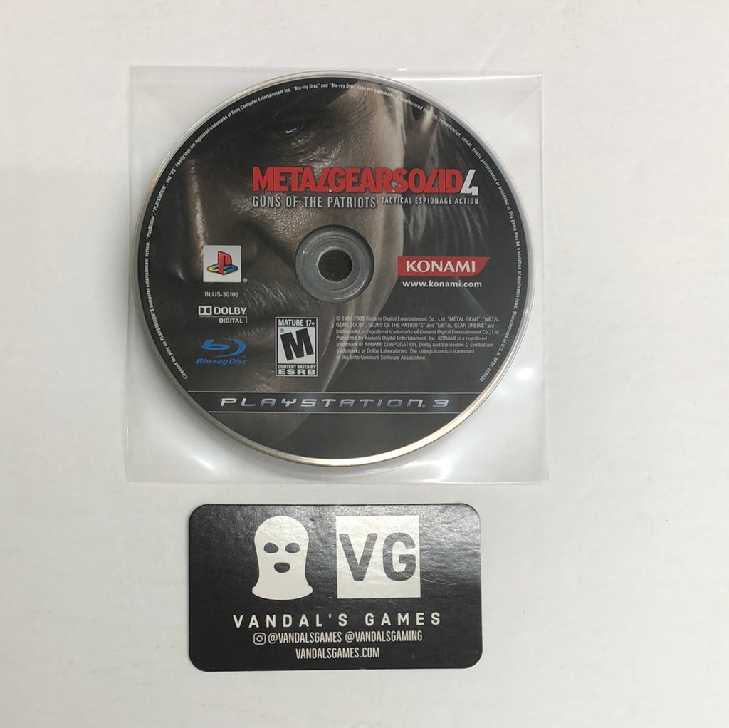 Metal Gear Solid 4: Guns of the Patriots, PlayStation 3, PS3, 2008