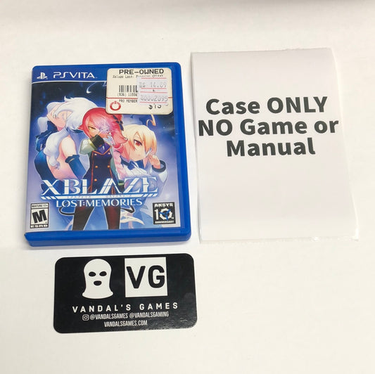 Ps Vita - XBlaze Lost: Memories Sony PlayStation Vita OEM Case Only No Game #2095