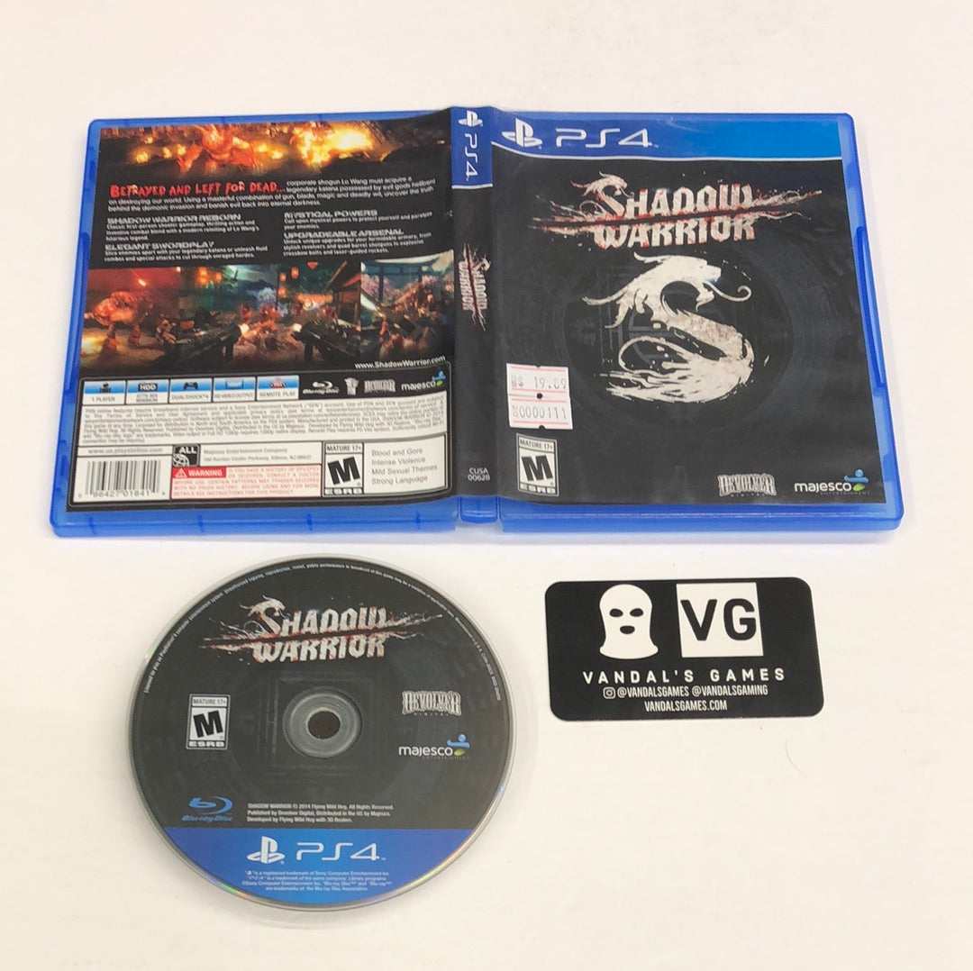 Ps4 - Shadow Warrior Sony PlayStation 4 W/ Case #111