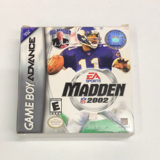 GBA - Madden NFL 2002 Nintendo Gameboy Advance Box Only #1850