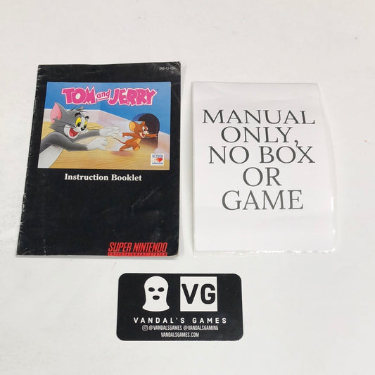 Snes - Tom and Jerry Super Nintendo Manual Booklet Only No Game or Box #1929