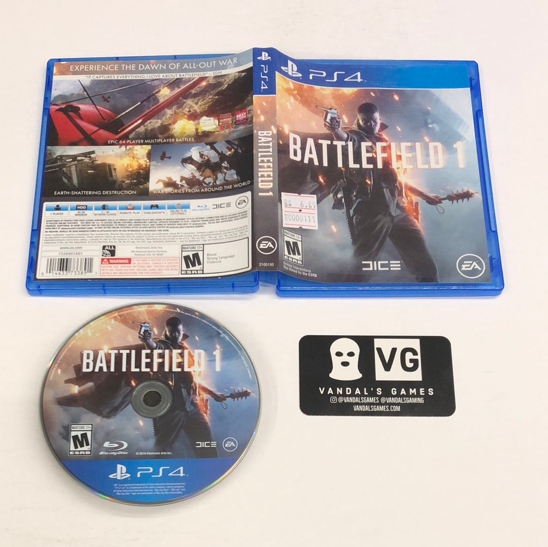 Ps4 - Battlefield 1 Sony PlayStation 4 W/ Case #111