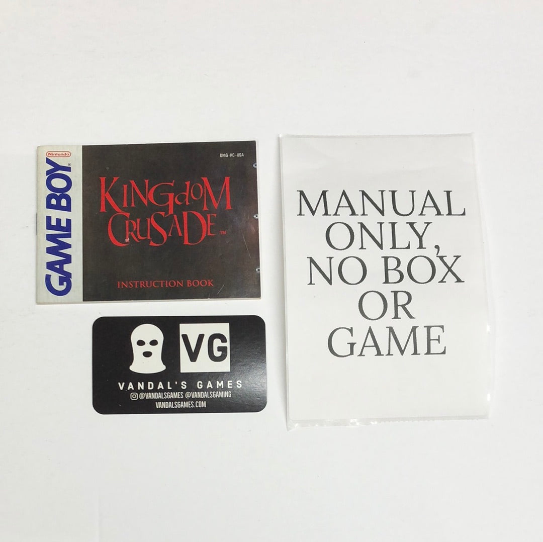 GB - Kingdom Crusade Nintendo Gameboy Booklet Manual Only NO GAME #1991